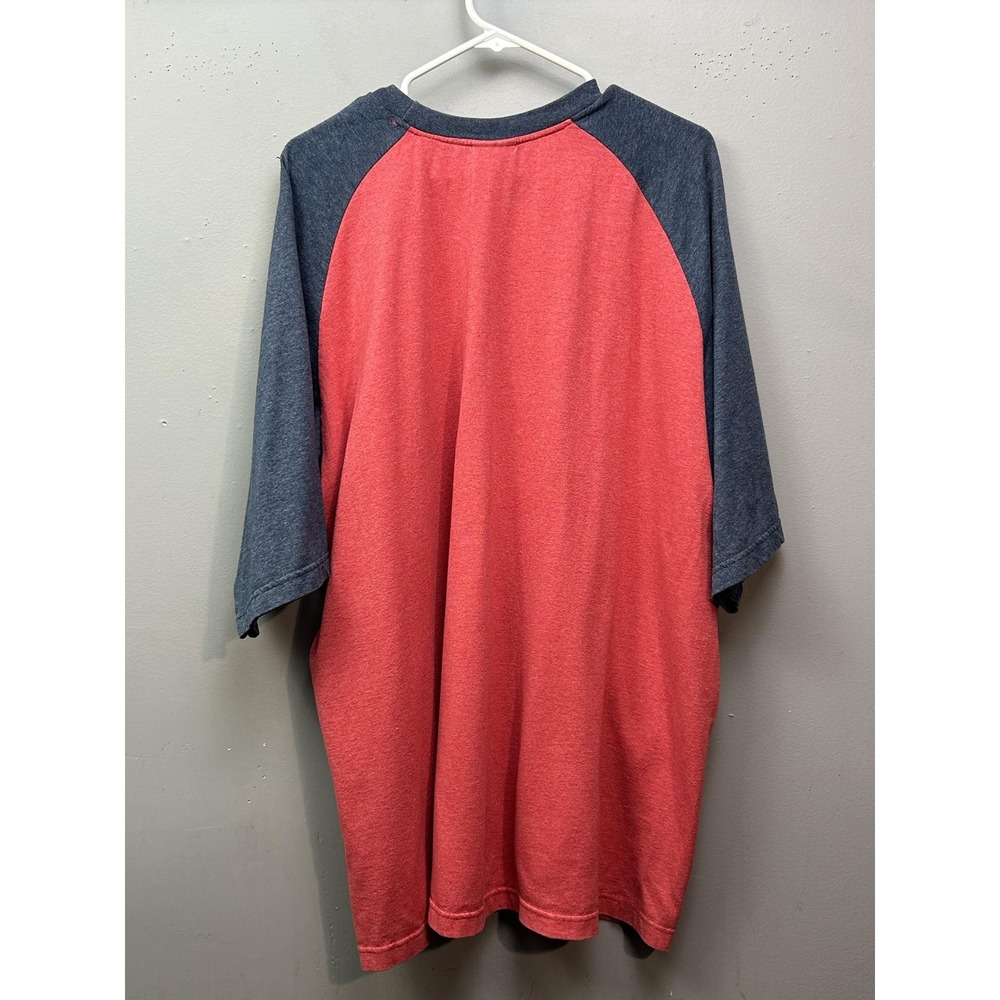 Boston Red Sox Shirt Mens 2XL Red Blue MLB Baseball Nike Raglan Short Sleeve Tee - Picture 2 of 7
